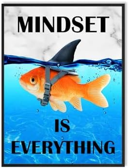 Mindset Is Everything Wall Art:Motivational Wall Decor by HLJART