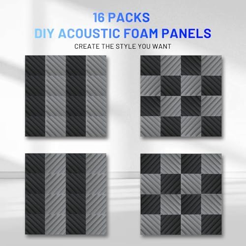 Focusound 16 Pack Sound Proof Foam Panels - Image 3