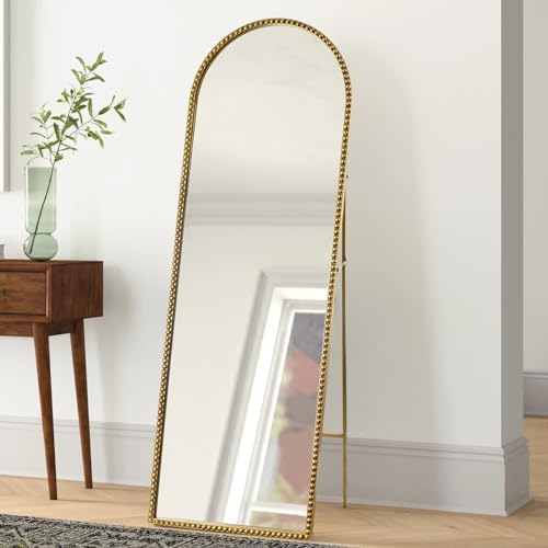 Arch Full Length Mirror with Stand, Antique Gold - Image 5