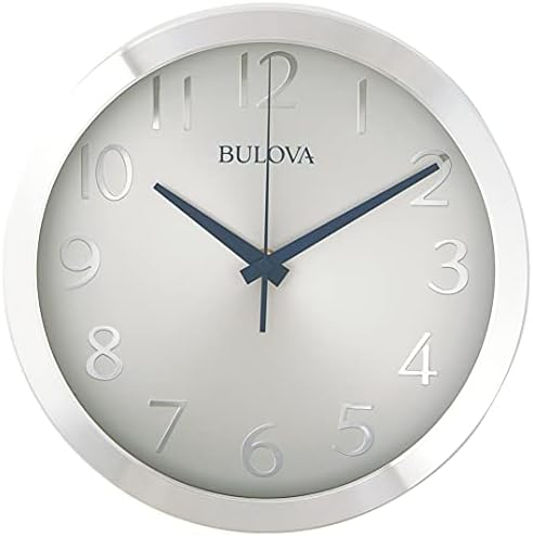 Bulova Winston Wall Clock C4844 | 10" Diameter Metal Design - Image 2