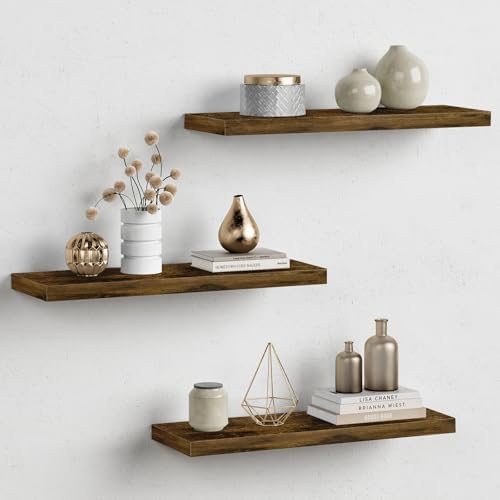 24 Inch Rustic Floating Shelves by Forbena