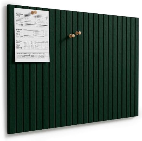 MaxGear Bulletin Board 36" x 24", Pine Green Felt Wall Tiles Room Decor by MaxGear