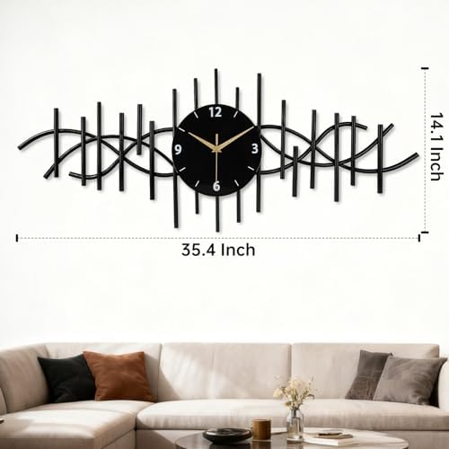 SIN&MI Metal Wall Clock, Large Wall Clocks - Image 3