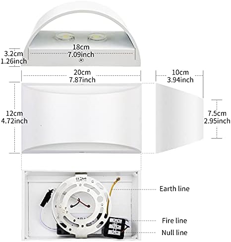 Lightess LED Wall Sconce White, Indoor Dimmable - Image 6
