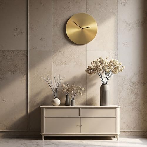 Scandinavian Minimalist Solid Copper Wall Clock - Image 6
