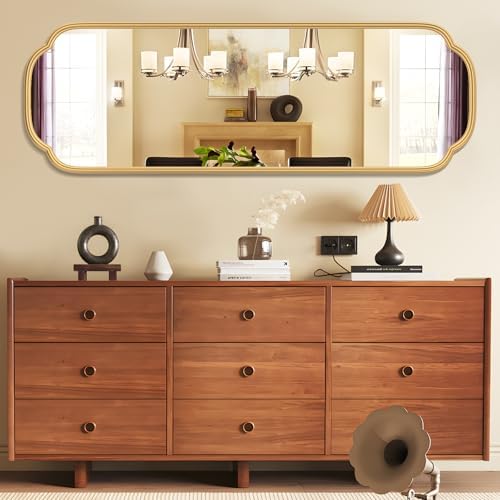 Ferytange 48"x16" Gold Door Mirror Full Length Over The Door - Image 5
