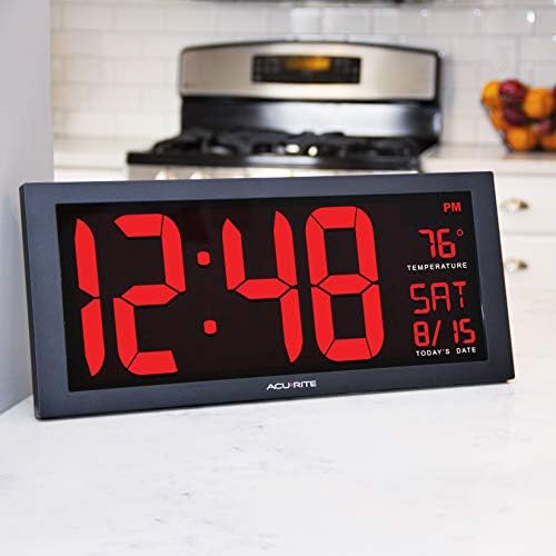 AcuRite 14.5" Large Digital LED Oversized Wall Clock - Image 2