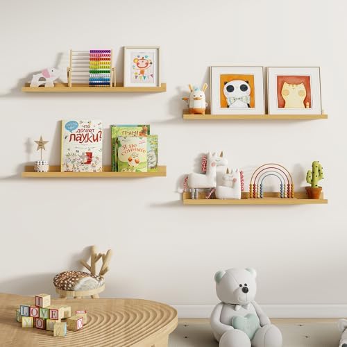 Dreamland Picture Ledge Shelf for Wall, Floating Shelves Set of 2, 32 Inch Long - Image 5