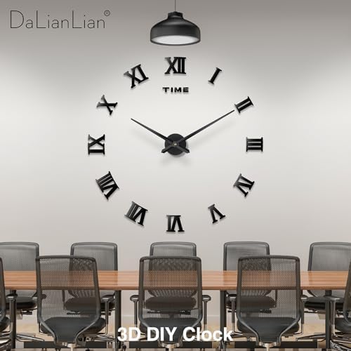 DIY Frameless Wall Clock, Adjustable Up to 52” - Image 3