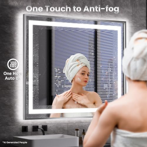 Amorho LED Bathroom Mirror 60"X36", Front Light and Backlit - Image 5