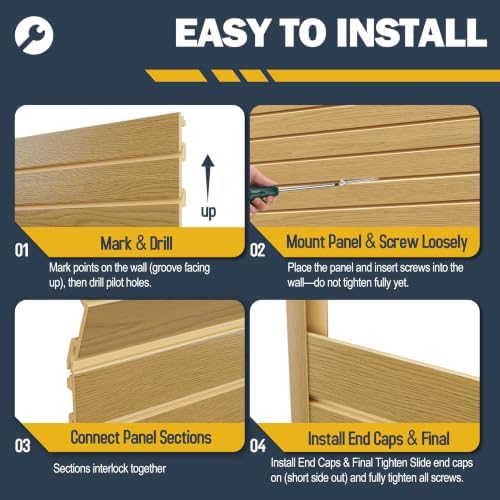 Slat Wall Paneling 4 x 8ft, Slatwall Garage Wall Organizer - Image 5