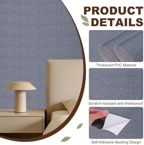uxcell Grasscloth Linen Textured Wallpaper, 60cm x 5m/24 x 197 Thicker - Image 3