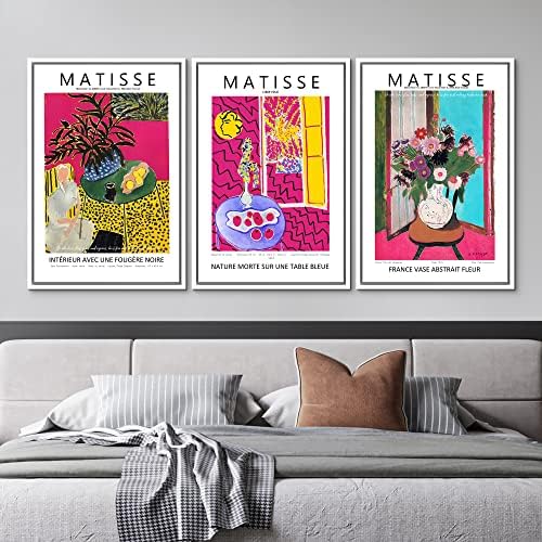 MUDECOR Framed Wall Art Print Set Abstract Flower Vases by Henri Matisse Nature - Image 2