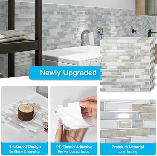 Art3d Linear Design Tile Peel and Stick Backsplash - Image 5