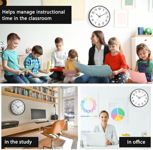 Inbagi 8 Pcs Wall Clock Bulk Silent - Image 3