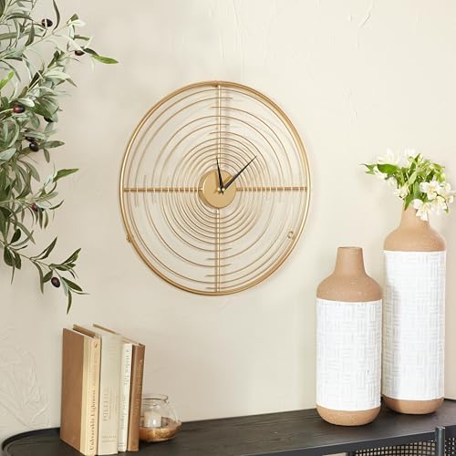 Deco 79 Metal Open Frame Swirl Wall Clock - Image 5
