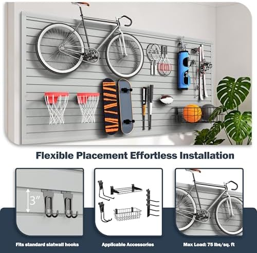 Slat Wall Paneling 4 x 8ft, Slatwall Garage Wall Organizer - Image 4