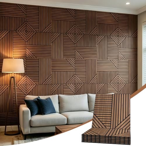 Acoustic Wall Panels 6-Pack 24"x24", Sound Dampening 6x4ft Panels by GESSOLANELLC