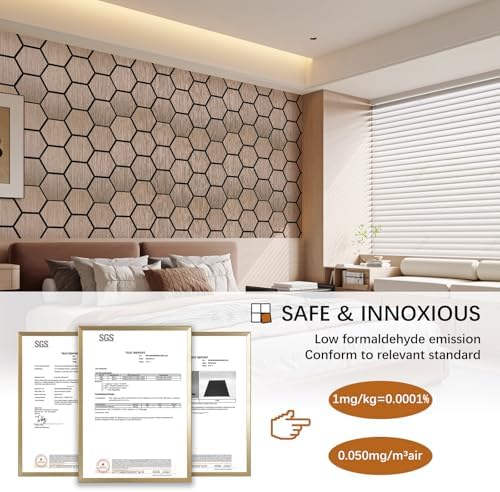 Hexagon Acoustic Wall Panels, Self-Adhesive Sound Absorbing Wall Panel by ARMURO - Image 3
