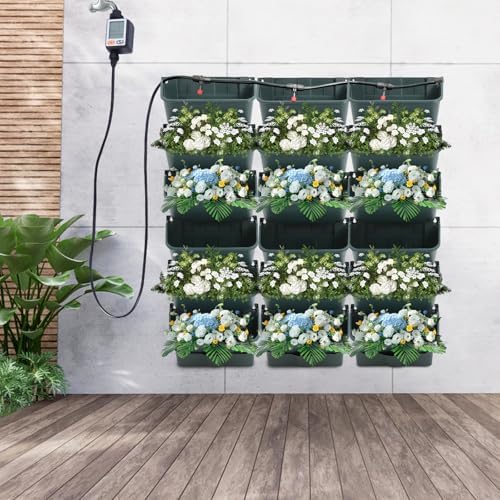 18 Pots Vertical Garden Planter, 6 Tiers Self-Watering Wall-Mounted Flower Pot - Image 3