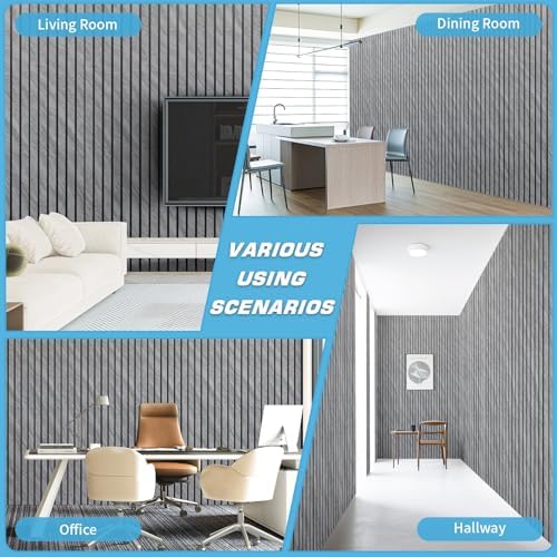 Art3d Six-Grid Design Slim Slat Wall Panel, 104 x 12 Inch - Image 4