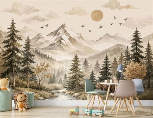 Toolhom Oil Paintings of Animals and Forests Peel and Stick Wallpaper - Image 2