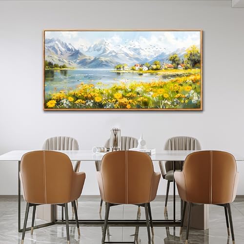 XIGUANGART Oversized Wall Art, Floral Wall Decor, Framed Wall Art, Landscape - Image 5