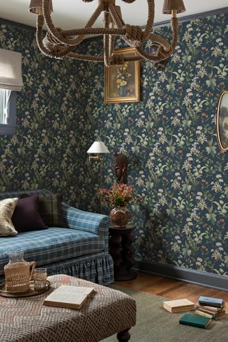 Simon&Siff Vintage Floral Peel and Stick Wallpaper 1200" x 17.3" - Image 2