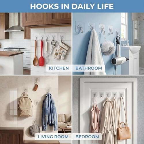 Wall Hooks 33 lbs Max Heavy Duty Hooks - Image 2