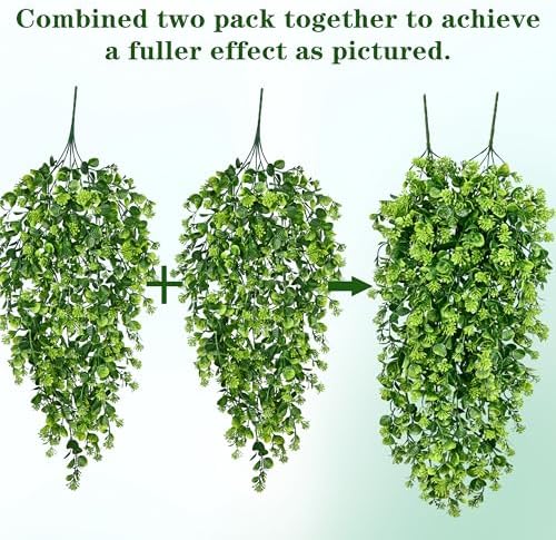 Waipfaru 8Pcs Fake Hanging Plants 3ft Fake Plants Vines Greenery - Image 7