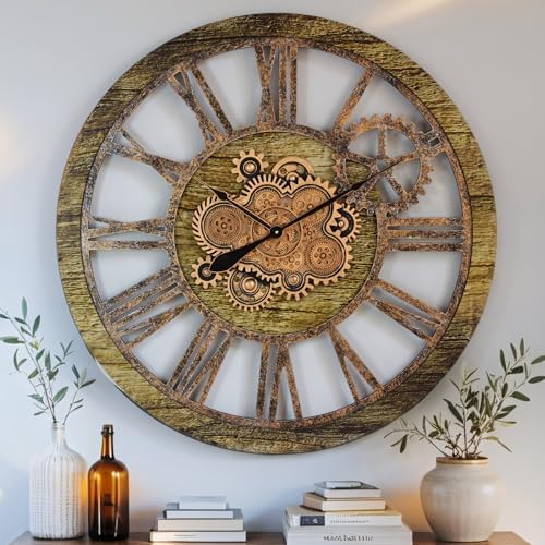 ImprovingLife The Gears Clock 36'' Inch Real Moving Gear Wall Clock Vintage by THEGEARSCLOCK