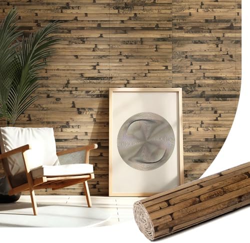 AMZDEPOT Natural Bamboo Wall Panel, 12 x 96 Inch, Dark Burned by AMZDEPOT