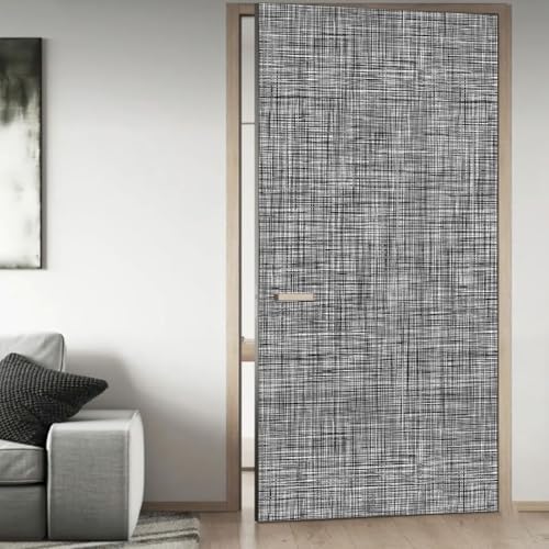 Black Grasscloth Wallpaper A Set of 17.3"x 472" Peel and Stick Wallpaper - Image 2