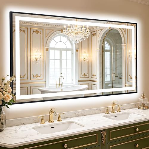 LED Bathroom Mirror with Light, 30x50 Vanity Mirror by TRAHOME