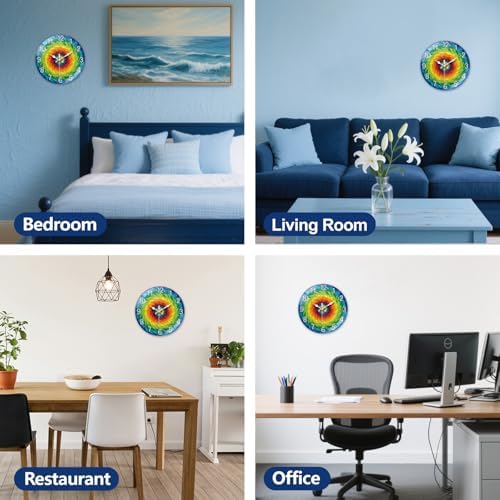 peacoblue Colorful Palette Wall Clocks Battery Operated - Image 6