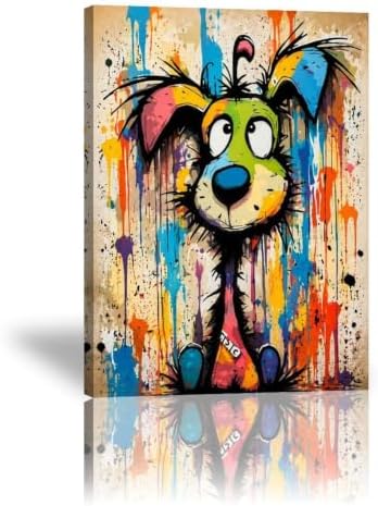 Colorful Cat Face Poster Pop Art Animal Print Canvas Wall Art by Unknown