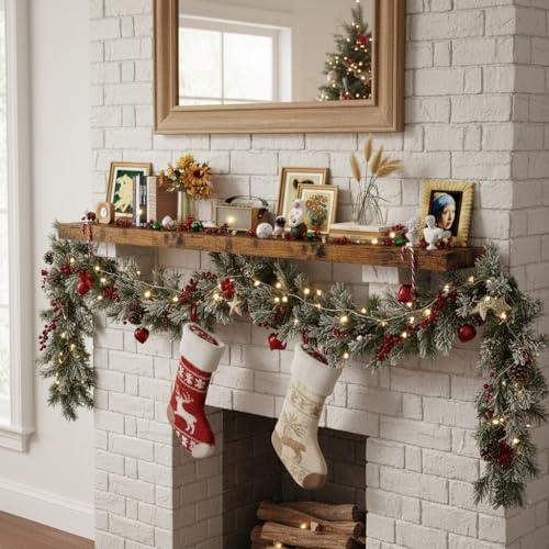 Vivelove Deep Floating Shelves 72x12” Set of 1, Rustic Brown - Image 2