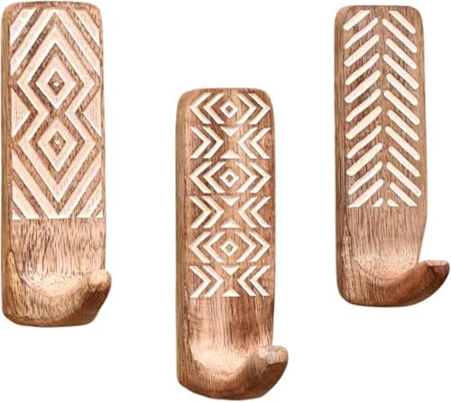 Indian Shelf 150 Pieces Bulk Wood Adhesive Wall Hooks – Wholesale Boho Peel and by IndianShelf