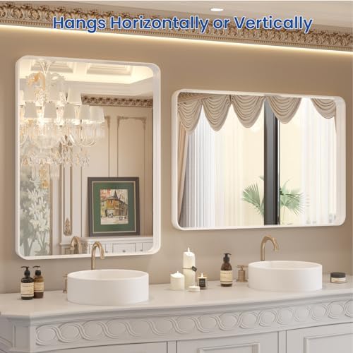 WEER White Bathroom Vanity Mirror 20x30 Inch - Image 5