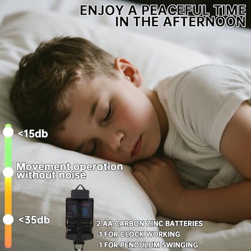 Wall Clock, Silent Quartz Movement Battery Operated - Image 6