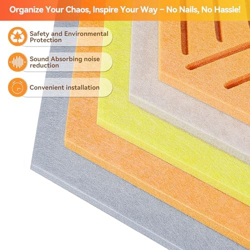 Hexagon Felt Corkboard for Office Frameless Self Adhesive, 10 Pack - Image 5