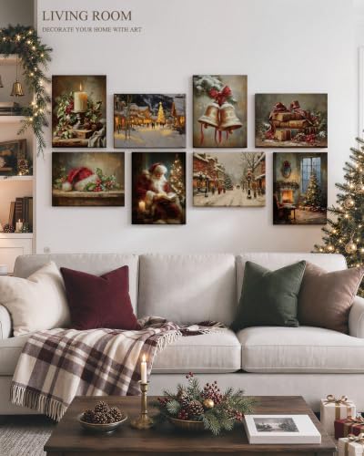 ARPEOTCY Christmas Art Wall Panels, Santa Claus Acoustic Art - Image 3