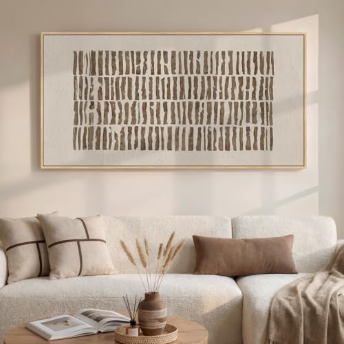 Large Framed Neutral Abstract Wall Art by Cuspin