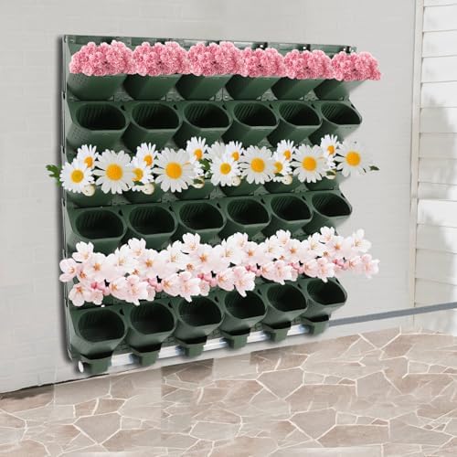 Self-Watering Wall-Mounted Planter, 36 Pots Wall Mounted Plastic Plant Grow Pot - Image 3