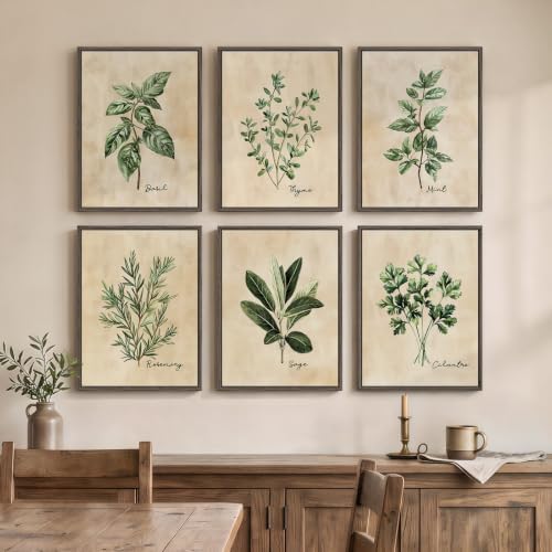 Framed Neutral Sage Green Botanical Wall Art by Cuspin