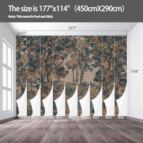Quiet and secluded Forest Valley Landscape self-Adhesive Mural - Image 3