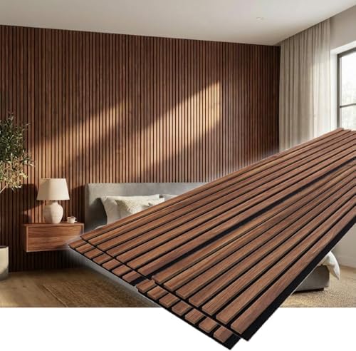 HAMACOUST 4-Piece Wood Panels for Wall, 94.5" × 11" Soundproof Wood Slat Wall by Unknown