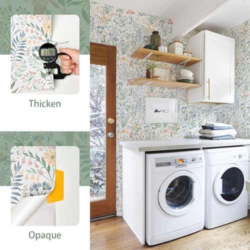 Fititem Floral Peel and Stick Wallpaper Boho Nature Wall Paper 17.3”×393” - Image 4