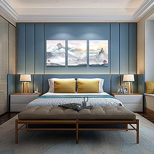 Mountain Landscape Abstract Painting Canvas Wall Art - Image 3