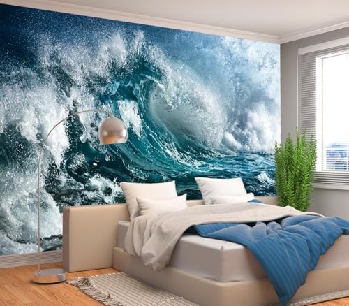 Majestic Crashing Blue Ocean Wave Wallpaper Peel Stick - Image 3